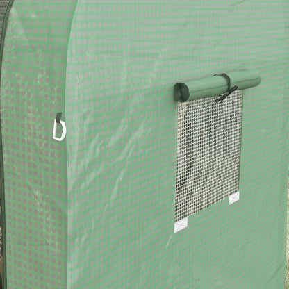 Tomato Greenhouse, Garden Growhouse with 2 Roll-up Doors and 4 Mesh Windows, Portable Indoor Outdoor Green House