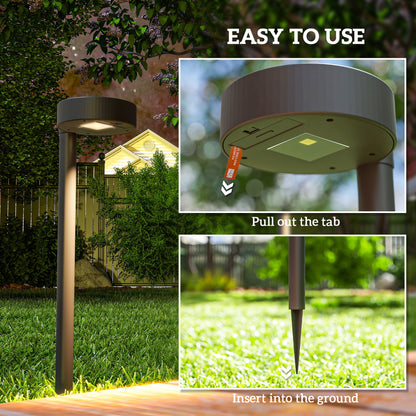 Solar Lights Outdoor Garden Stake 8 Pack Pathway Lighting, Solar Stake Lights with Auto On/Off LED