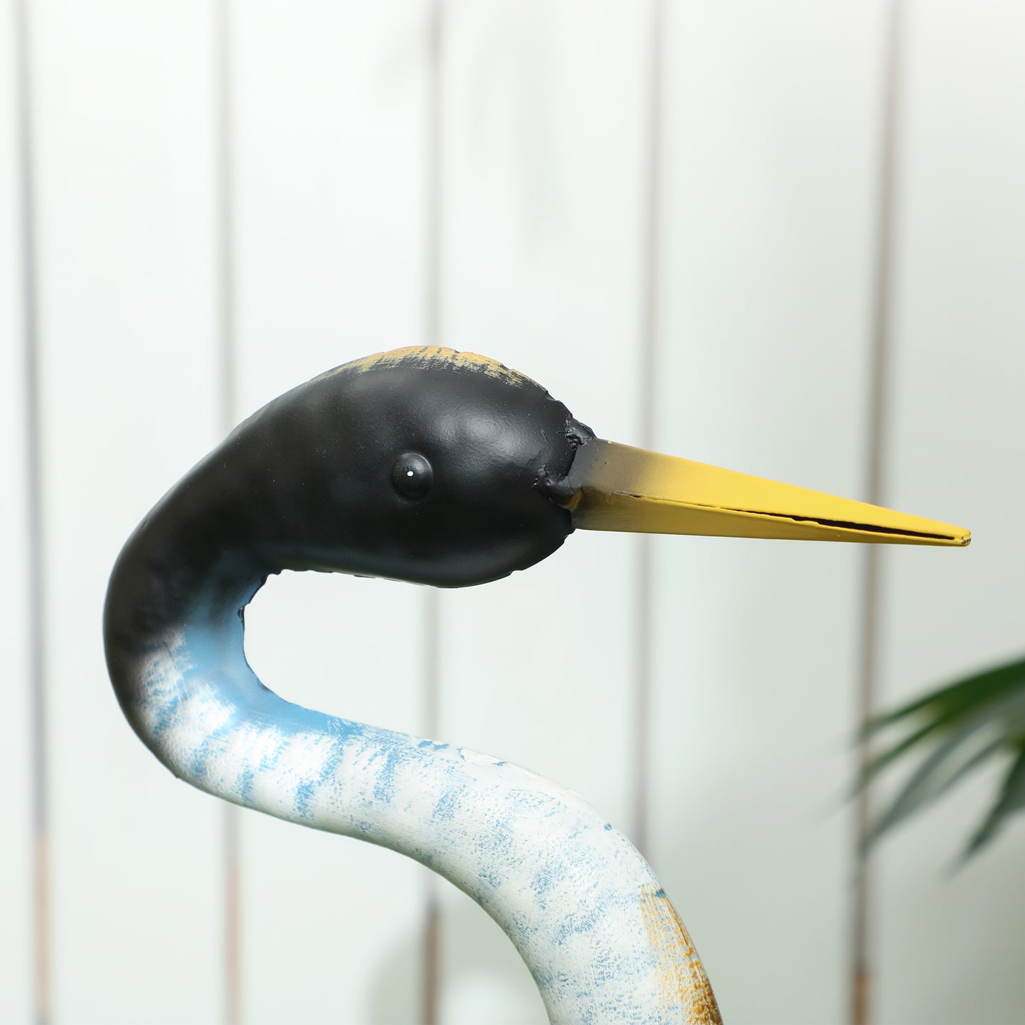 Heron Garden Statue, Standing Garden Ornament, Metal Garden Gift with Stakes, 28 x 17 x 63 cm, Multi-Colour