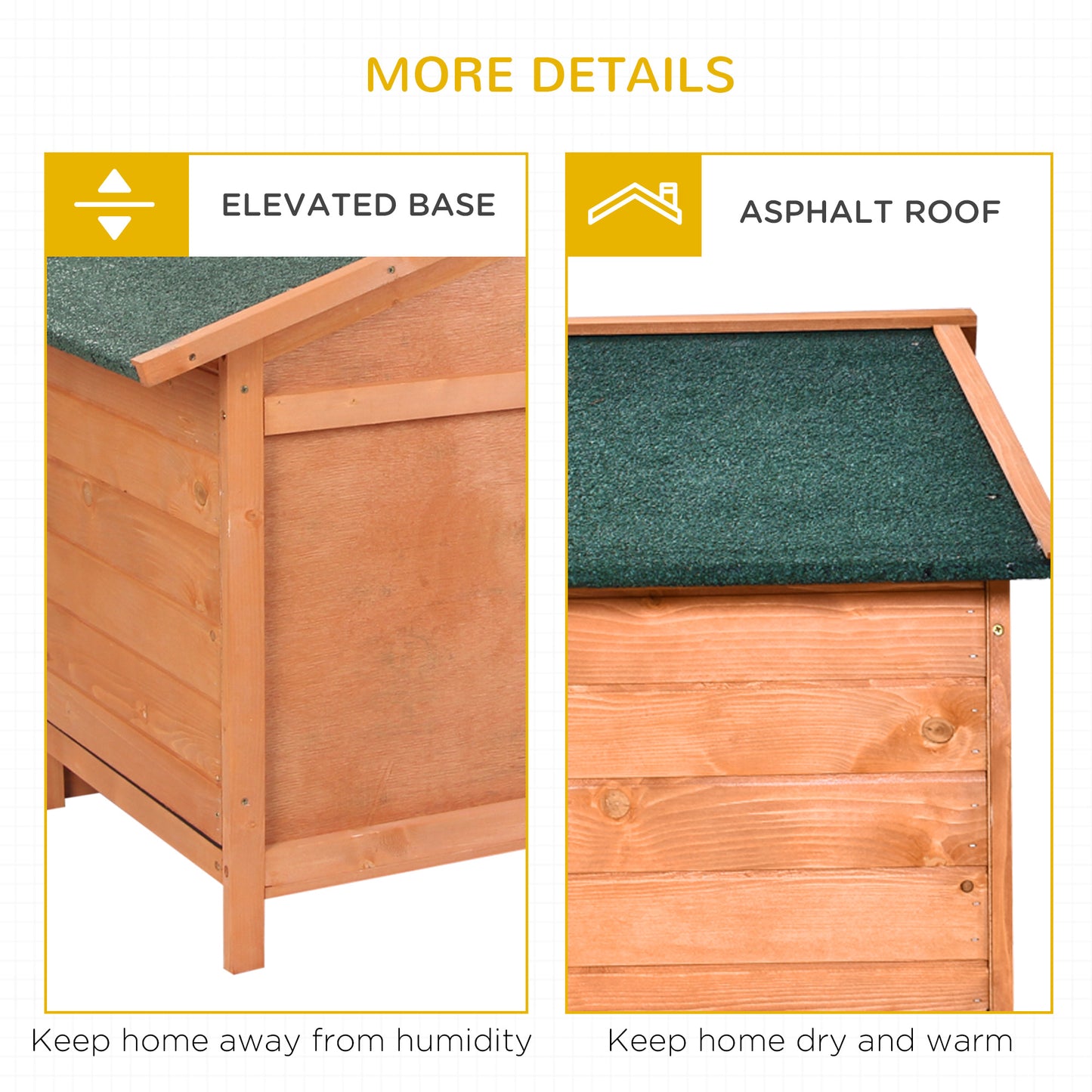 Wooden Rabbit Hutch Outdoor, Guinea Pig Hutch, Detachable Pet House Animal Cage with Openable Run & Roof Lockable Door Slide