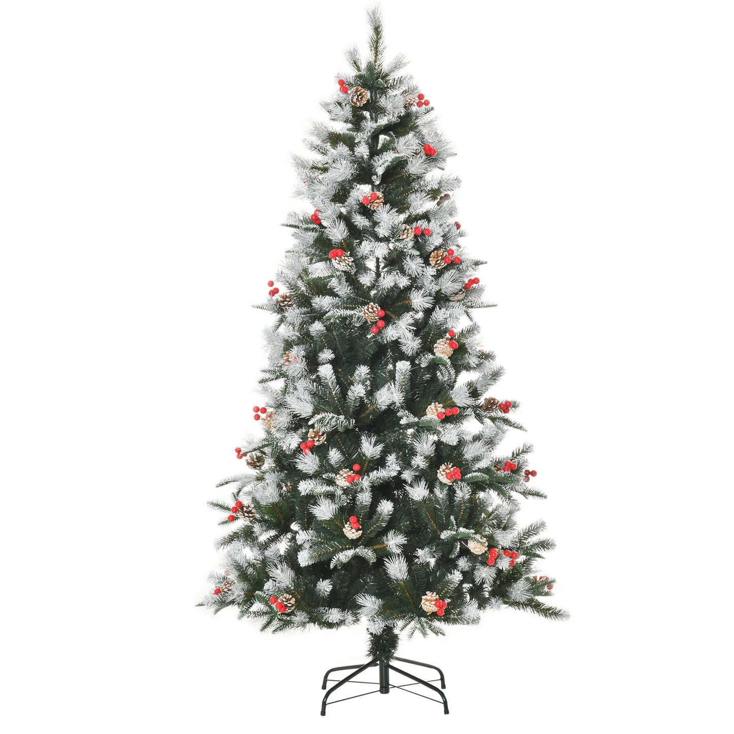 6FT Artificial Snow Dipped Christmas Tree Xmas Pencil Tree Holiday Home Party Decoration