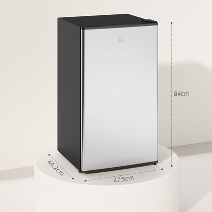 Under Counter Fridge, 91L Small Fridge with Chiller Box, Removable Shelf, Reversible Door, Adjustable Legs