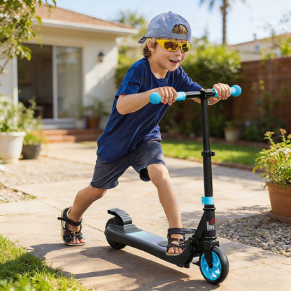 Folding Electric Scooter with Brake, for Ages 6+ Years, 8km/h Maximum Speed, Blue