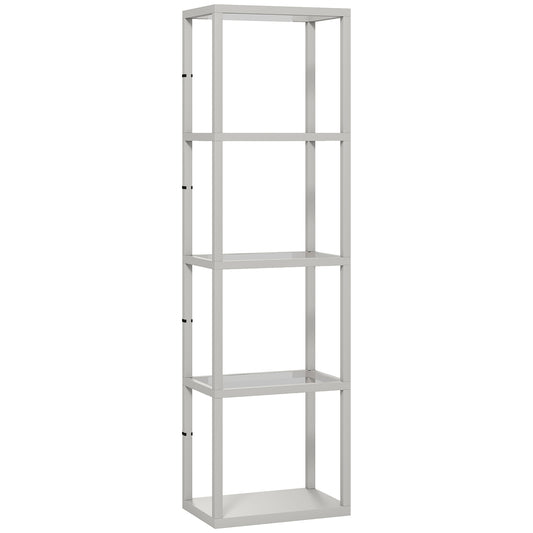 Four-Shelf Floor Lamp - Grey