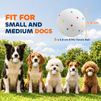 6 Pack Dog Balls Toys Fits Aggressive Chewers, Indestructible Teething and Water ETPU Balls for Throw and Fetch