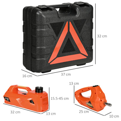 5 Ton Electric Car Jack Kit with 12V Auto Car Floor Jack, Impact Wrench, 15.5-45cm Tyre Lift Emergency Tyre Repair Kit