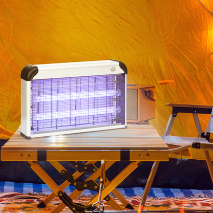 30W Electric Fly Zapper, Bug Zapper with UK Plug, 2 UV Bulbs, Hanging Chain, On/Off Switch and Removable Catch Tray