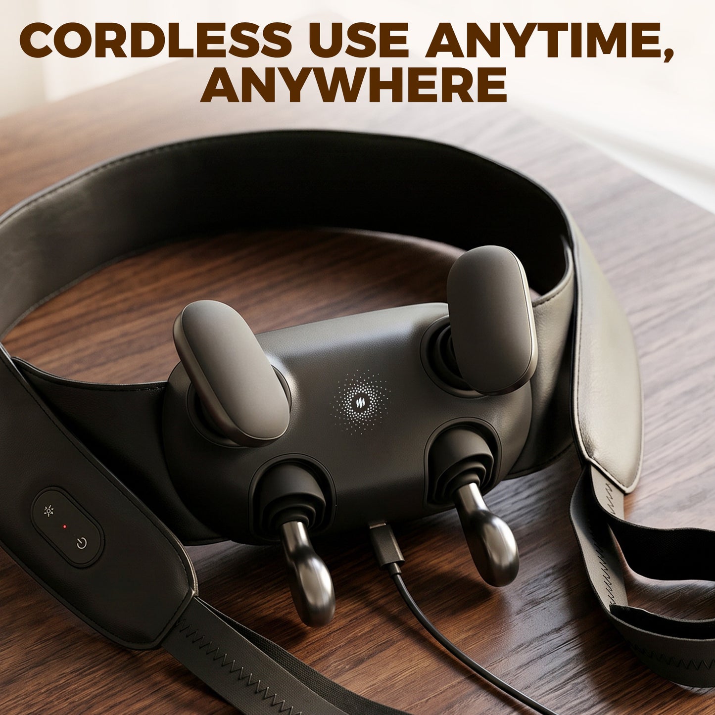 Cordless Neck Massager with Heat, Deep Tissue 4D Shiatsu Neck and Shoulder Massager for Car Home, Gifts for Men Women