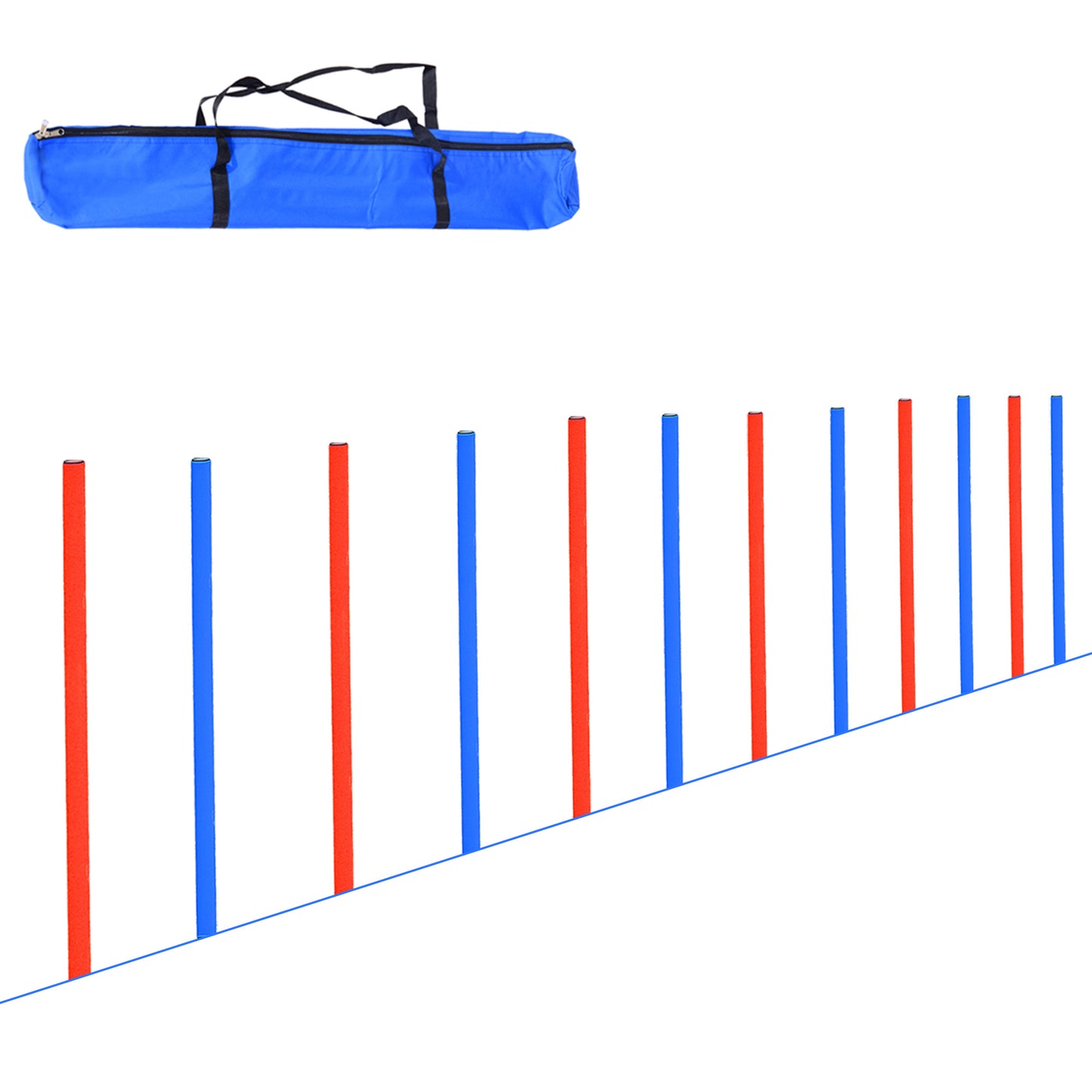 Dog Agility Training Equipment Dog Play Run Obedience Training Set Adjustable (Poles)