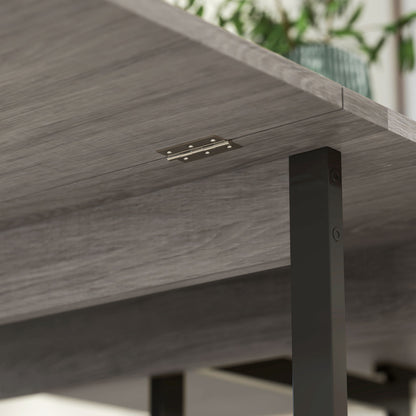 Four-Person Drop Leaf Table - Grey Wood-Effect