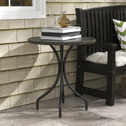 Φ66cm Galvanised Steel Garden Table - Grey