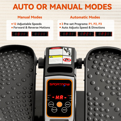 Under Desk Elliptical Machine for Home, Electric Elliptical Machine with 12 Adjustable Speed, LED Monitor