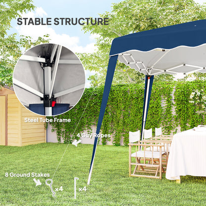 3 M x 3 M Base/ 2.5 M x 2.5 M Top Pop Up Gazebo, 2 Person Setup Instant with Carry Bag