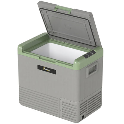 50L Portable Car Refrigerator - Light Green and Grey