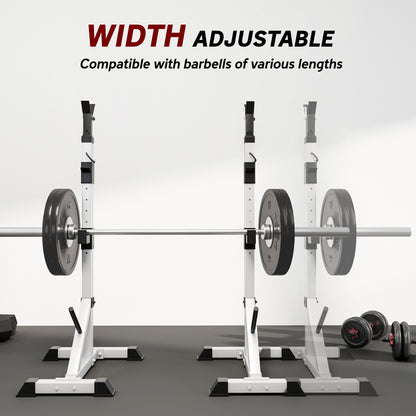 Weights Bar Barbell Rack Squat Stand Adjustable Portable Weight Lifting Max Load 200kg