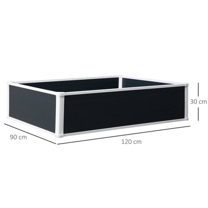 302L Raised Garden Bed, Weather-resistant PP Planter Box Containers for Outdoor Patio Plant Flower Vegetable