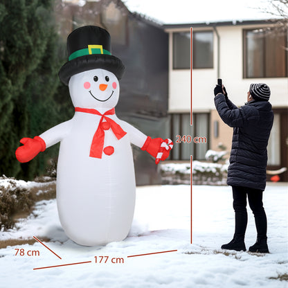 8FT Christmas Inflatable Outdoor Decoration with Dynamic Disco & LED Lights