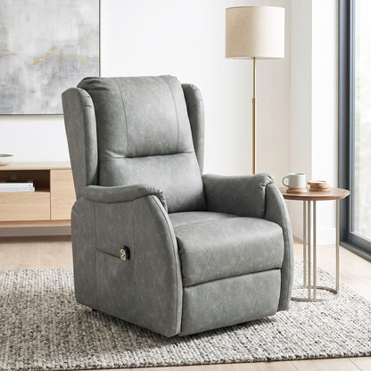 Power Lift Recliner Chair, Dual Motor Electric Lift Chair for Elderly with Remote Control, Grey
