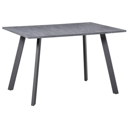 Dining Table, Contemporary Rectangle Kitchen Table with Metal Legs and Spacious Tabletop for Dining Room, Living Room