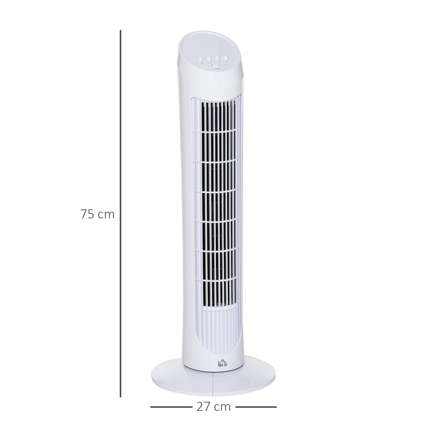 Tower Fan for Bedroom Cooling, 30 Inch Electric 70° Oscillating Fan with 3 Speed Settings