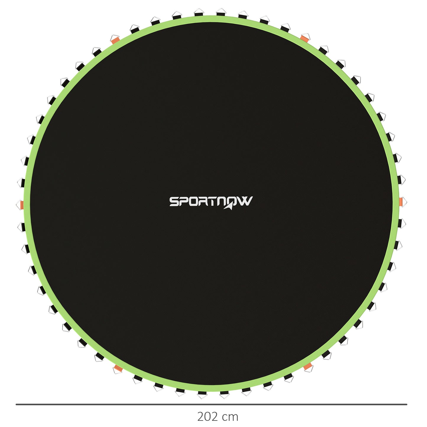 Trampoline Replacement Mat with Spring Pull Tool, 42 V-Hooks, for 8ft Trampoline using 14cm Springs, Green
