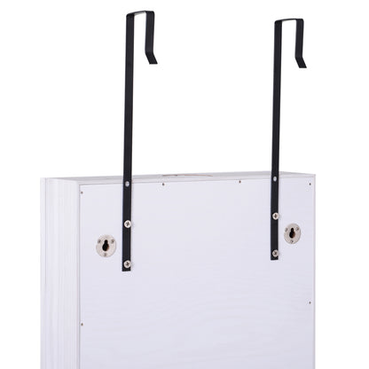 Jewelry Cabinet with Mirror and LED Lights, Lockable Makeup Cosmetics Jewellery Organiser