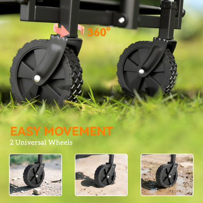 93L Festival Trolley on Wheels, Garden Folding Trolley Cart