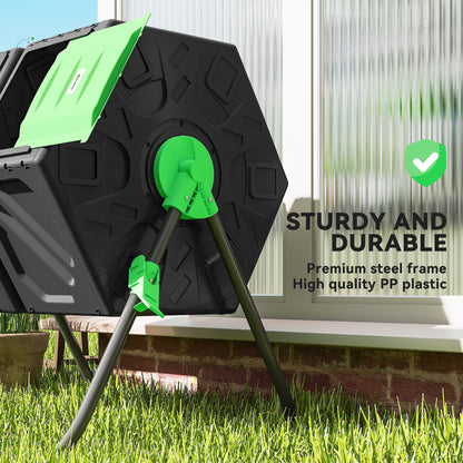 130L Double Chamber Composter - Black