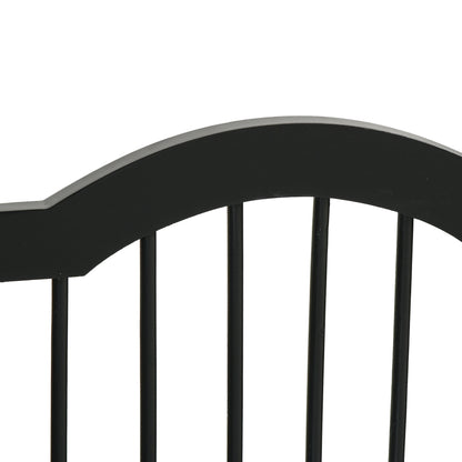 Freestanding Dog Gate Wooden Stair Gate for Dogs with Support Feet Foldable Pet Fence Safety Barrier for the House Doorway St