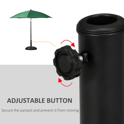 25 kg Parasol Base, Heavy Duty Concrete Patio Umbrella Stand with Adjustable Knob