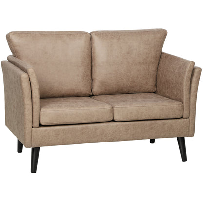 Two-Seater Leathaire Sofa - Light Brown