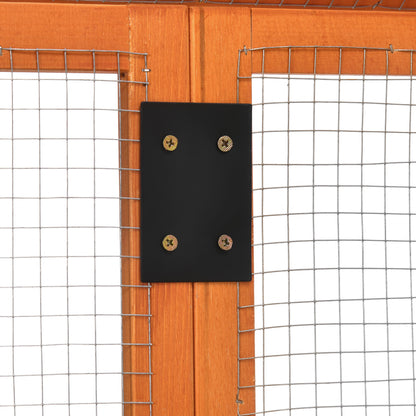 Large Chicken Run, Wooden Chicken House for 1-3 Chickens, Hen House Duck Pen Outdoor with Combinable Design, Orange