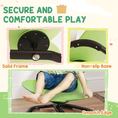 Butterfly-Shaped Kids Swivel Chair, Sensory Spinning Chair for Balance and Coordination Training, Green