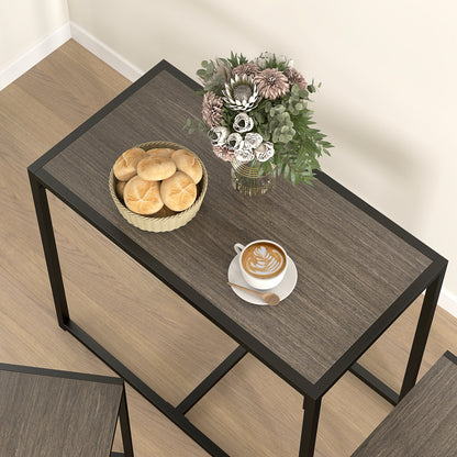 Dining Table and Chairs Set 2, Dining Room Sets, Rectangular Space Saving Table and 2 Chairs for Compact Kitchens