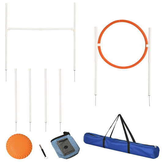 Dog Agility Training Equipment for Dogs with Carry Bag - Multicoloured