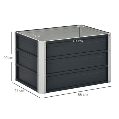 108L Raised Garden Bed, Galvanized Steel Elevated Planter Box w/ Installation Gloves for Backyard, Patio to Grow Vegetables