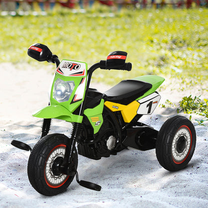 Trike for Kids, Toddler Pedal Motorcycle, Kids Ride On Tricycle Early Learning w/ Music Lights Handlebar Stickers Exercise Bo