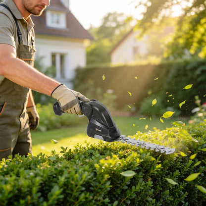 2-in-1 Cordless Hedge Trimmer & Grass Shear with 7.2V 2 x Rechargeable 2000mAh Batteries, 2 Changeable Blades