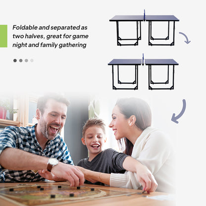 6ft Table Tennis Table, Ping Pong Table with Net, Foldable and Portable Ping Pong Set for Indoor Use, Easy Assemble, Midsize