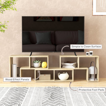 Three-Block Modular TV Stand - Grey Wood-Effect