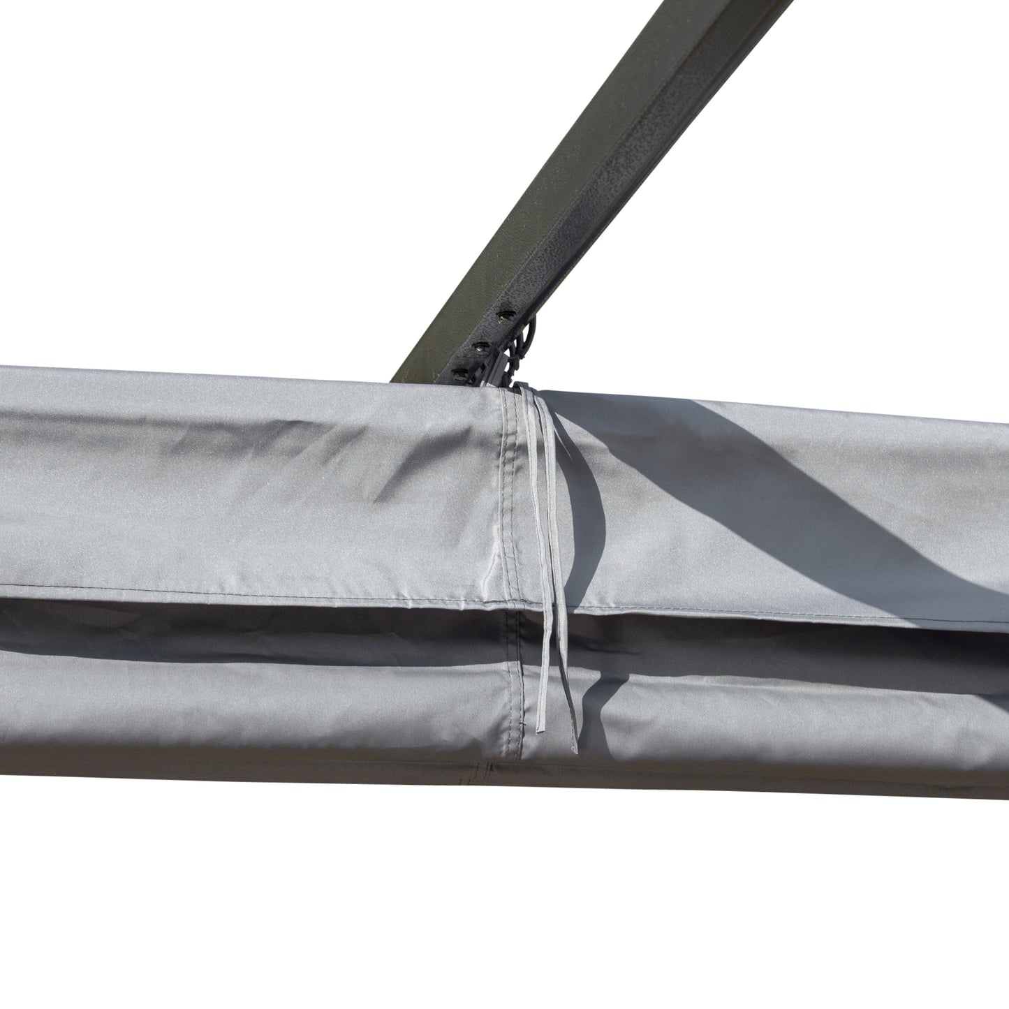 3 x 3(m) Metal Retractable Pergola, Garden Gazebo Metal Pergola Canopy Outdoor Sun Shade Shelter for Party BBQ, Grey