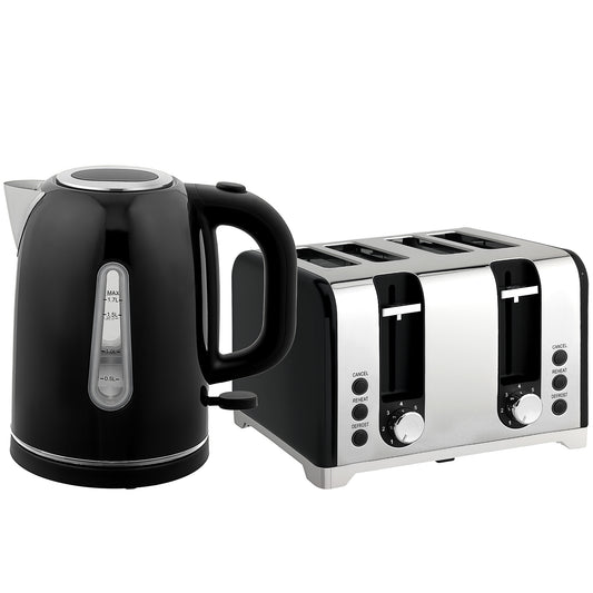 Kettle and Toaster Set, 1.7L 3000W Rapid Boil Jug Kettle with Otter Thermostat, Limescale Filter
