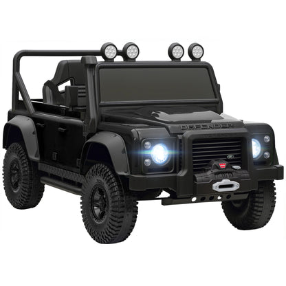 Kids Ride On Car with Remote Control, Music, Horn, 4 Spring Suspension Wheels, LED Lights for 3-5 Years Old, Black