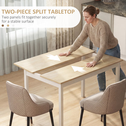 Four-Seater Farmhouse-Style Wooden Table