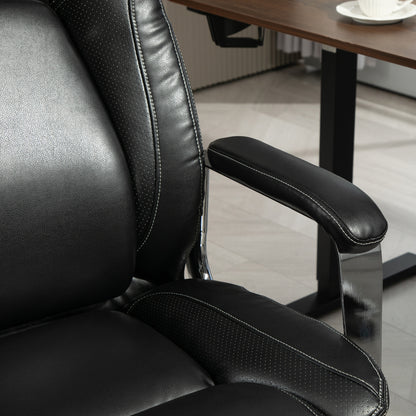 Ergonomic Office Chair, Heavy Duty Faux Leather Desk Chair with Tilt Function, Adjustable Height