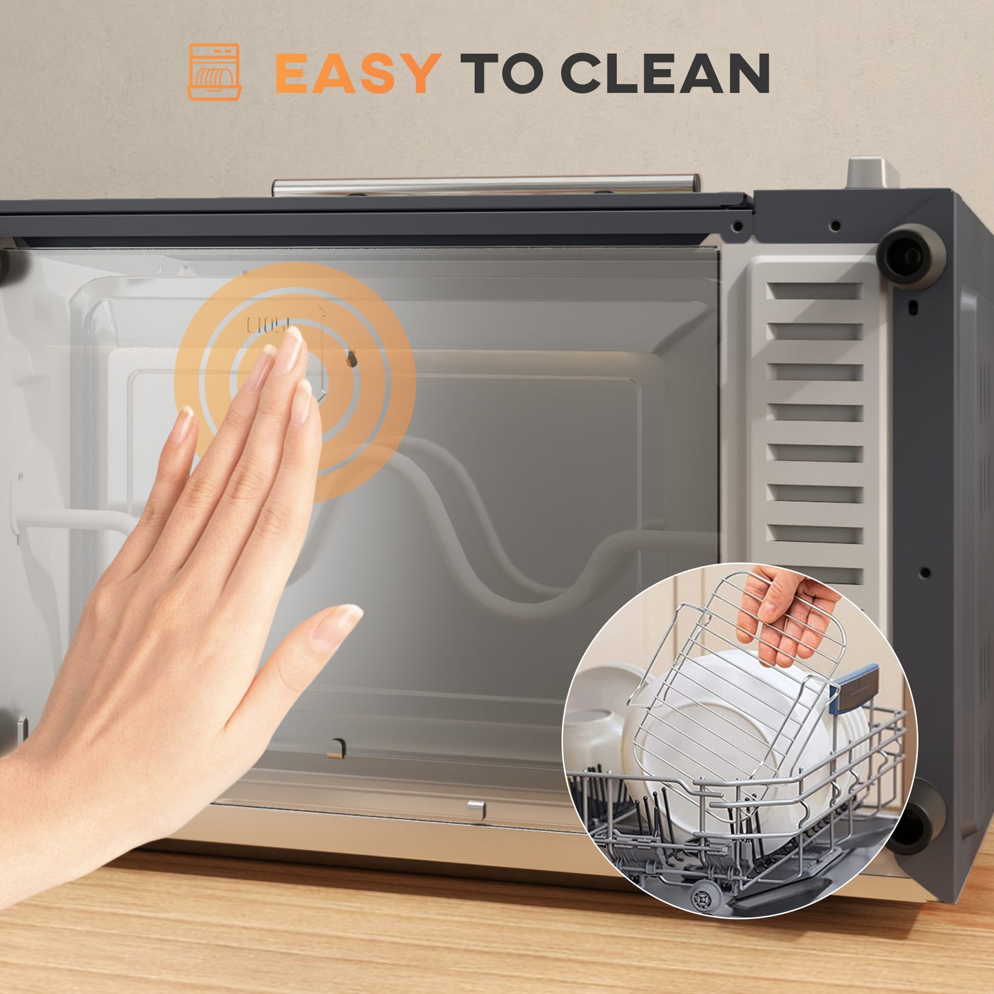 Mini Oven, 9L Countertop Electric Grill, Toaster Oven with Adjustable Temperature, Timer