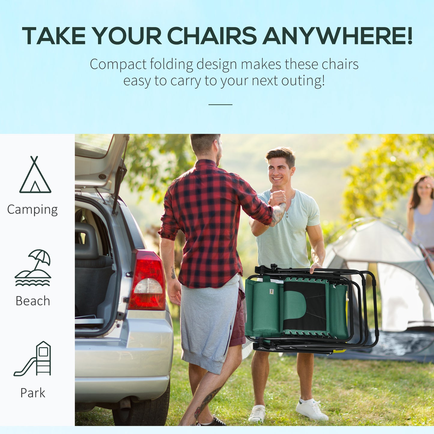Zero Gravity Lounger Chair Set of 2, Folding Reclining Patio Chair with Padded Seat, Cup Holder