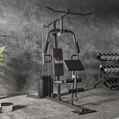 Multi-Exercise Gym Station, with 45kg Weight Stack, for Full Body Workout