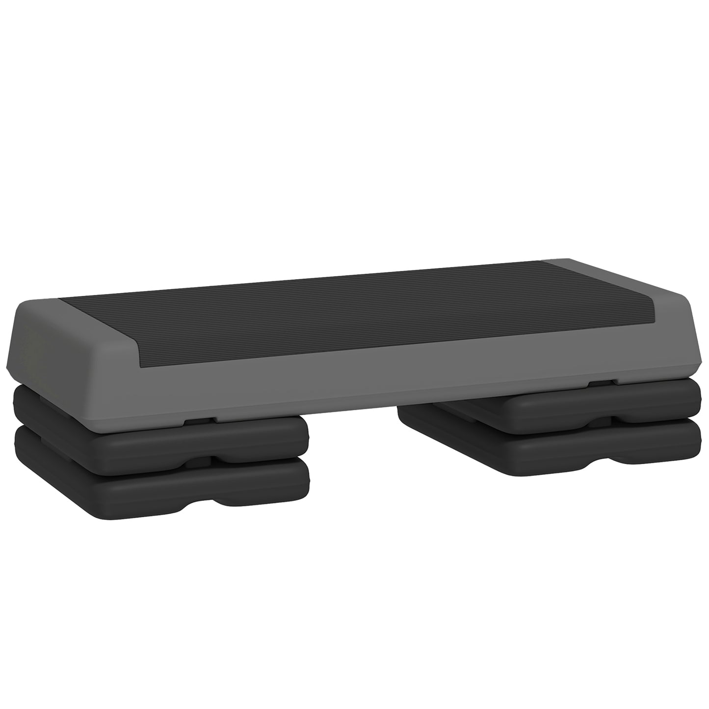 Adjustable Fitness Stepper, with Non-Slip Surface, for Home, Gym, Office Workout, Grey