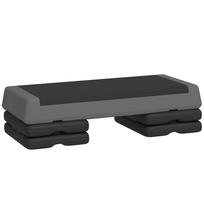 Adjustable Fitness Stepper, with Non-Slip Surface, for Home, Gym, Office Workout, Grey